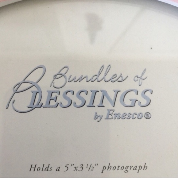 ENESCO Frame Rare Baby Baptism Bundle of Blessings Pastel Pink Ceramic 3D NWT - Picture 8 of 14